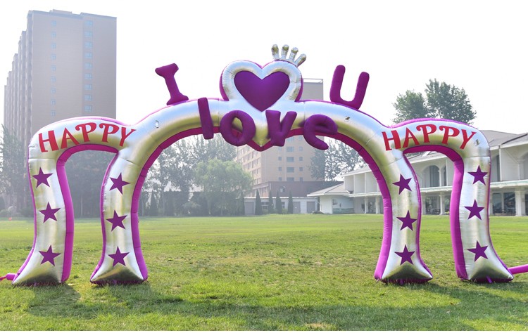 广西紫色浪漫婚庆拱门